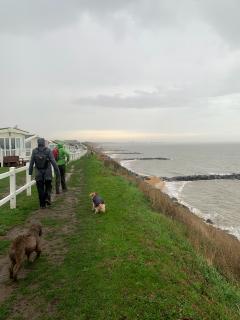 It's wet.  Our first coast path day walking in proper rain, we should probably expect more!